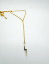 Enamel Lightning Bolt Lariat Necklace