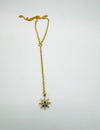 Dainty Celestial Blue Topaz North Star Lariat Necklace