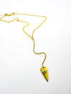 Gold Heart and Evil Eye Lariat Necklace