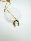 Crystal Horseshoe Lariat Necklace
