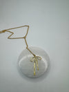 Gold Bow Lariat Necklace