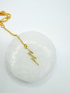 Mini Micro Pave Lightning Bolt Lariat Necklace