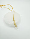 Mini Micro Pave Lightning Bolt Lariat Necklace