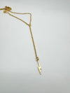 Dainty Gold Lightning Bolt Lariat Necklace