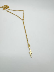  Dainty Gold Lightning Bolt Lariat Necklace
