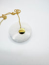 Circular Sunburst Lariat Necklace
