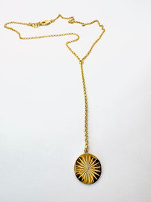  Circular Sunburst Lariat Necklace