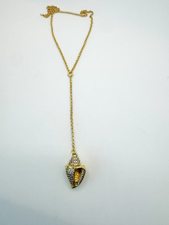 Conch Shell Lariat Necklace