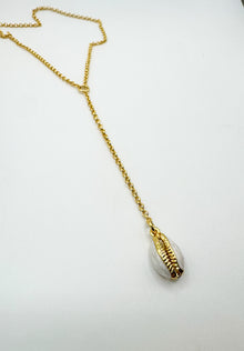  Dainty Cowrie Shell Lariat Necklace