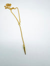 Gold Spike Minimalist Lariat Necklace