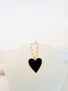 Enamel Heart Paperclip Necklace