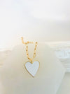 Enamel Heart Paperclip Necklace