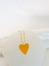 Enamel Heart Paperclip Necklace