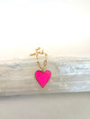 Enamel Heart Paperclip Necklace