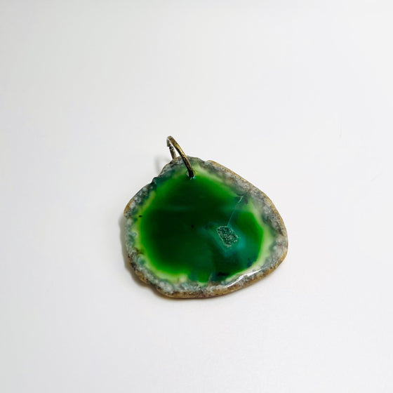 The Foundation Green Agate Charm