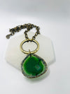 The Foundation Green Agate Charm