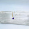 Dainty Amethyst Teardrop Necklace