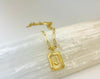 Vintage Style Initial Necklace on adjustable medium paperclip chain
