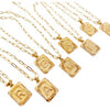 Vintage Style Initial Necklace on adjustable medium paperclip chain